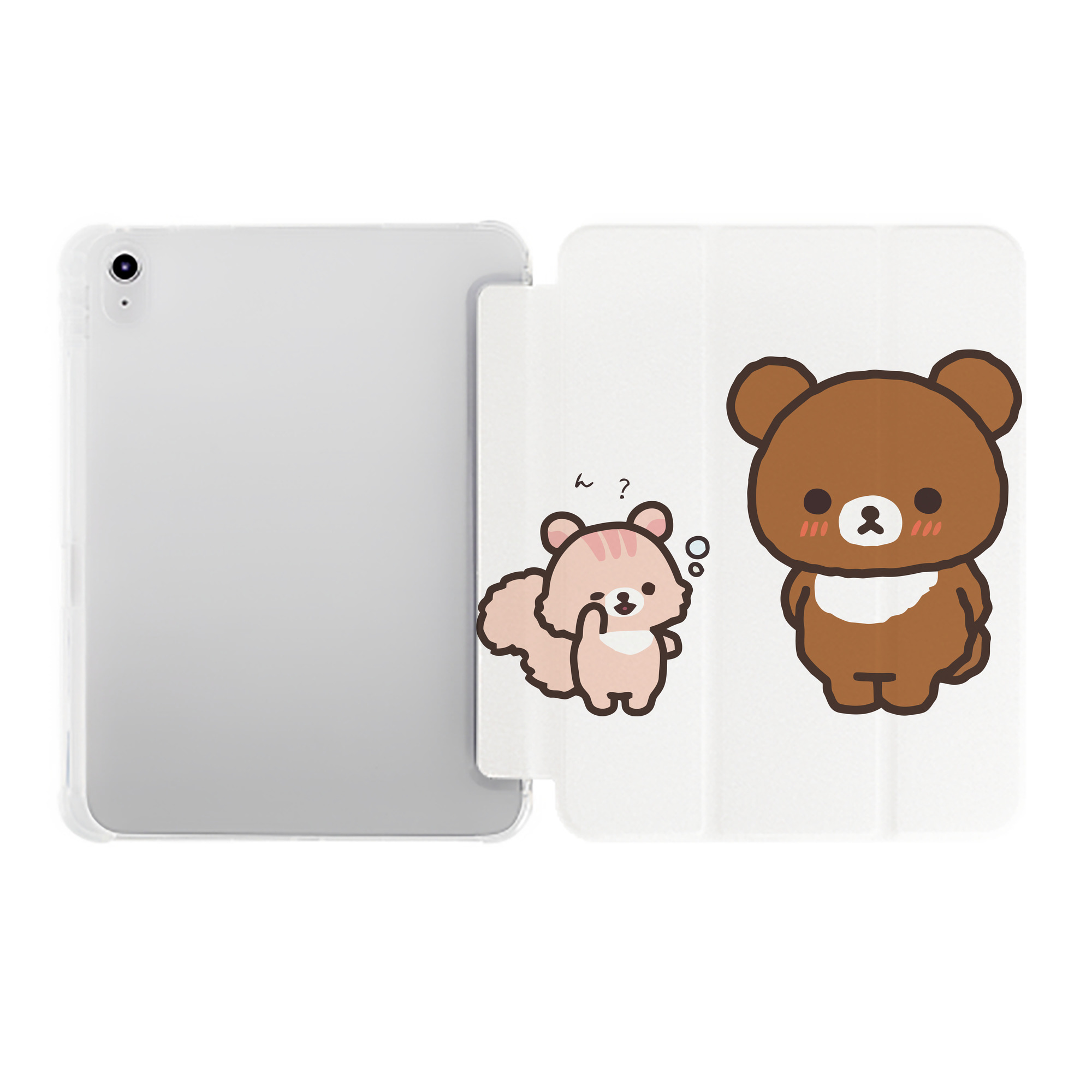 （画像用） リラックマ リラックマ キイロイトリ Rilakkuma Korilakkuma Kiiroitori IPad ケース ペン収納付き 三つ折りスタンド PUレザー×シリコン 対応機種9.5/10.5/10.9インチ